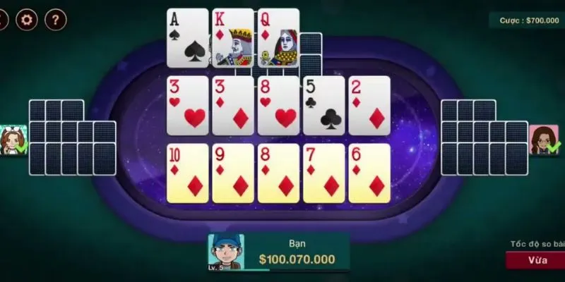 So sánh chi bài Mậu Binh theo thứ tự mạnh yếu