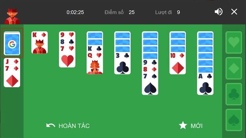 cách chơi bài Solitaire