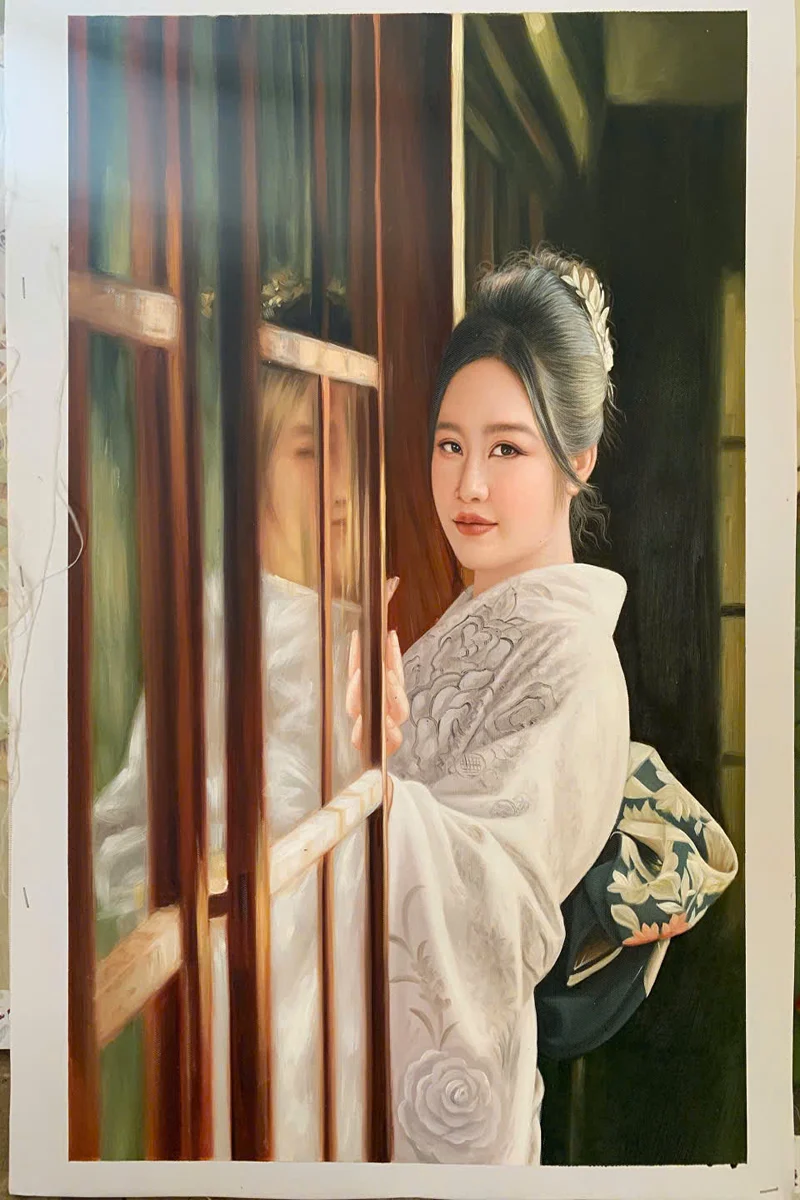 vẽ chân dung sơn dầu theo ảnh chụp