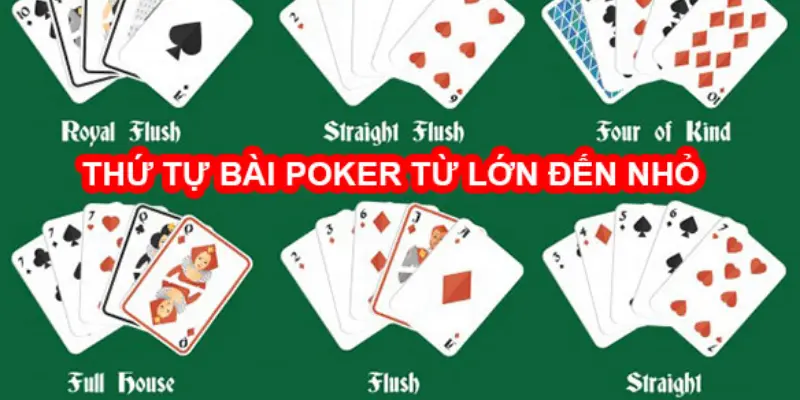 Các thứ hạng tay bài Poker - Giải mã ý nghĩa của từng tay bài