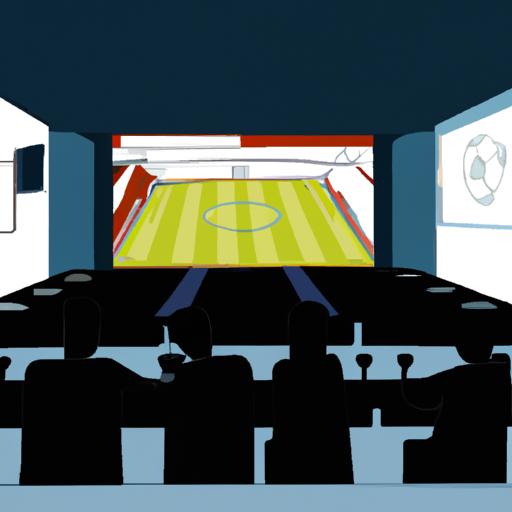 Xem bóng đá trên màn hình máy chiếu tại quán bar