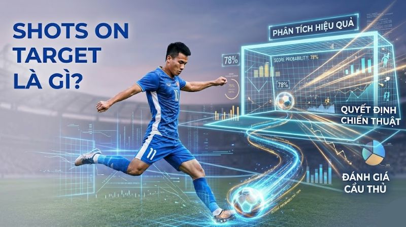 Shots on target là gì? Chỉ số cú sút trúng đích trong bóng đá
